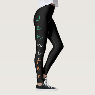 Leggings Tout nom superposé sur le drapeau irlandais
