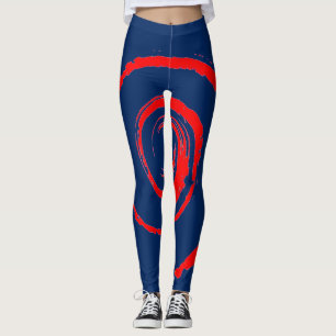 Leggings Toutes les légendes imprimées avec Twirl rouge