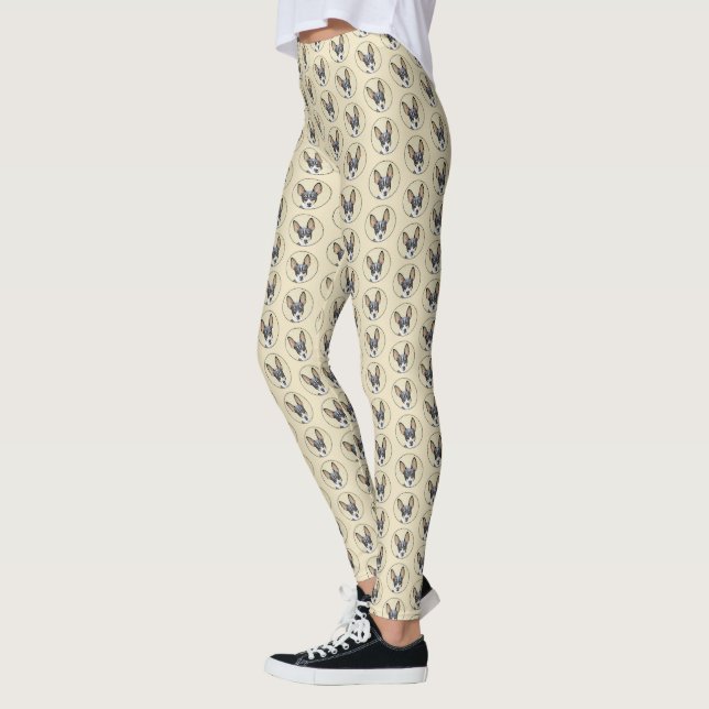 Leggings Toy Fox Terrier Peinture - Cute Original Chien Art (Gauche)