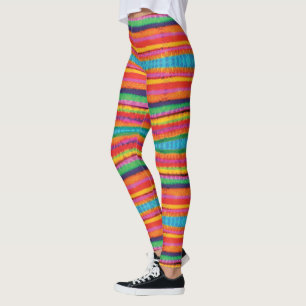 Leggings Tracé de teinture jaune rose rétro