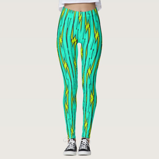 Leggings Traînées de foudre (Devant)