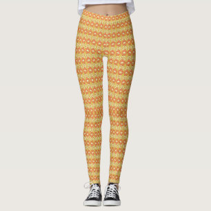 Leggings Transformez votre espace étonnant orange et jaune