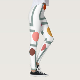 Leggings Trapézoïdes et cercles modernes du milieu du siècl