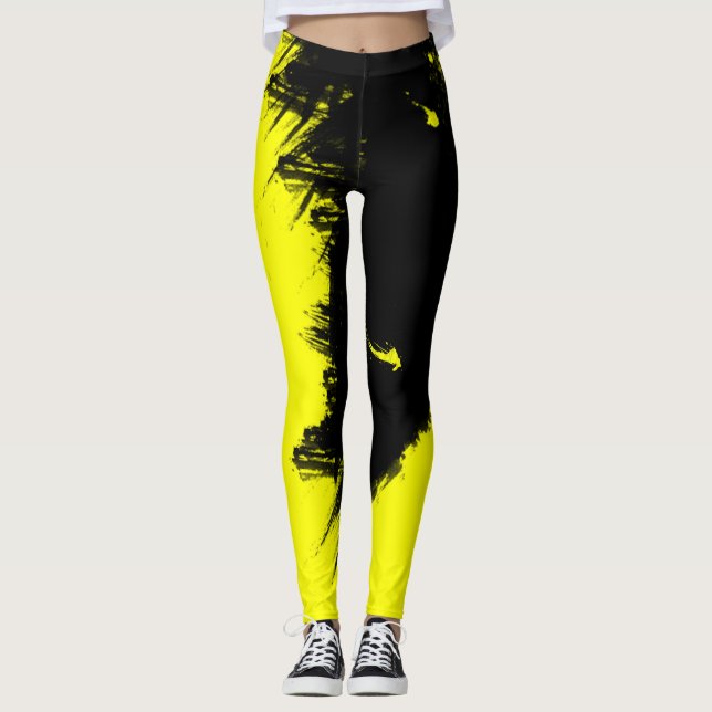 Leggings Travail en cours Jaune (Devant)