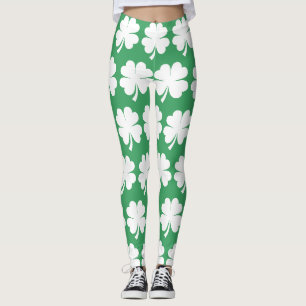 Leggings Trèfle Chanceux à Quatre Feuilles Saint Patrick