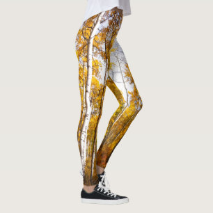 Leggings Trembles de peupliers jaunes en automne