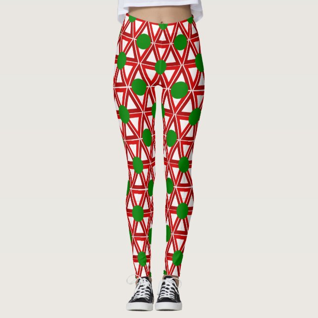 Leggings Triangle de Noël (Devant)