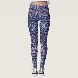Leggings Tribal Mexicain, ethnique sans couture motif.