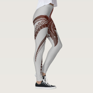 LEGGINGS TRIBAL POLYNÉSIEN OCTOPUS