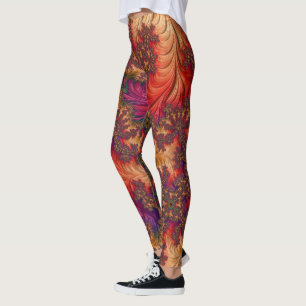 Leggings Tripant Branches Abstraites Dazzlantes Fractales