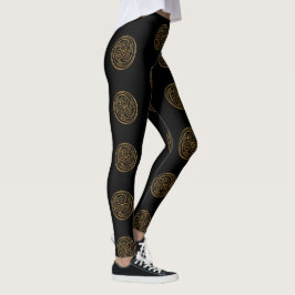 Leggings Triple Celtic Knot Swirl Mandala