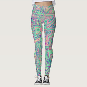 Leggings Trippy coloré Acid Trip Digital Art Abstrait