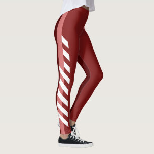 Leggings Trois guêtres rayées de rouges