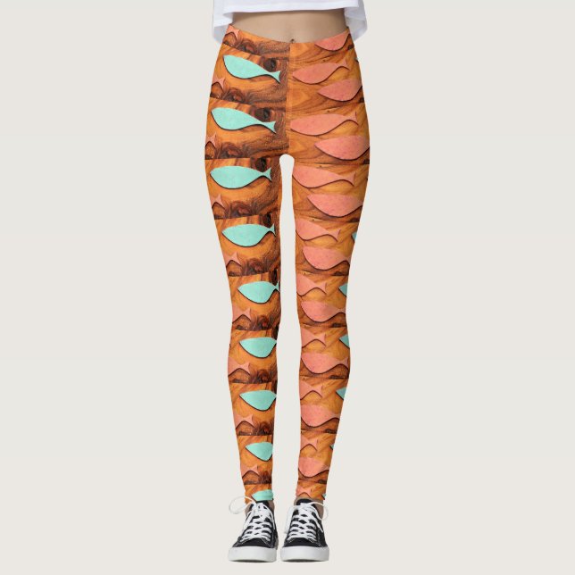 Leggings Trois poissons Motif Thunder_Cove (Devant)