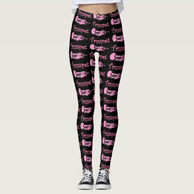 Leggings Trompette rose (Devant)
