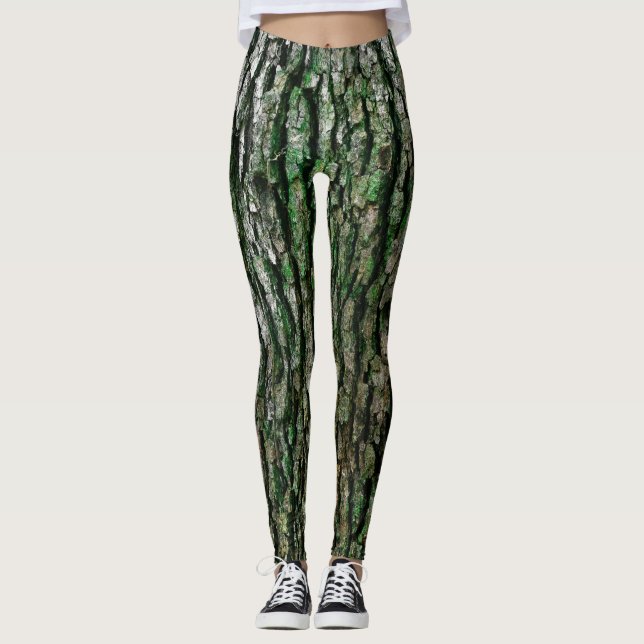Leggings Tronc d'arbre (écorce en bois) (Devant)