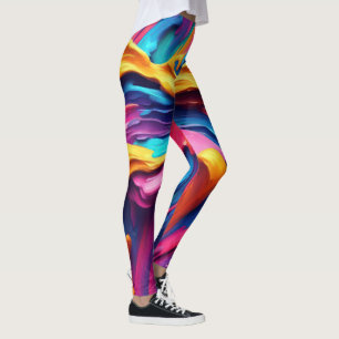 Leggings Trucs de peinture Abstraite psychédélique