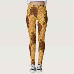 Leggings True Love Rose Romantique Saint Valentin B&W