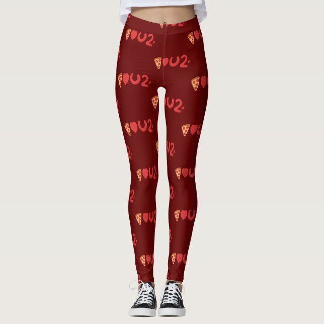 Leggings Tu aimes la pizza, eh bien, la pizza t'aime aussi  (Devant)