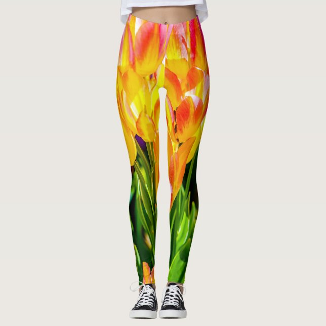 Leggings Tulipes colorées (Devant)