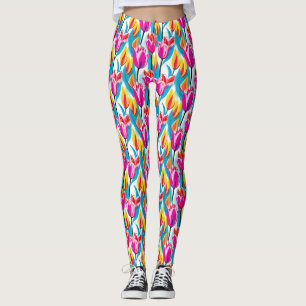 Leggings Tulipes d'art pop