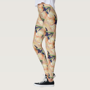 LEGGINGS TULIPS ORANGE JAUNE   LÉGUMES FLORAUX