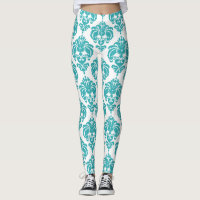 Turbine et blanc, motif chic et élégant en damassé