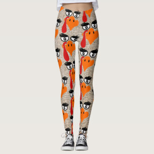 Leggings Turquie Face Avec Des Jambes D'Oeil