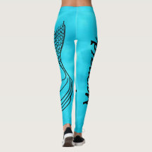 Leggings Turquoise bleu de la Mermaid Squad