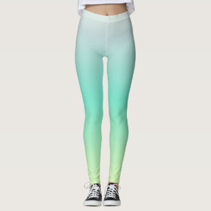 Leggings Turquoise Clair Moderne Ombre