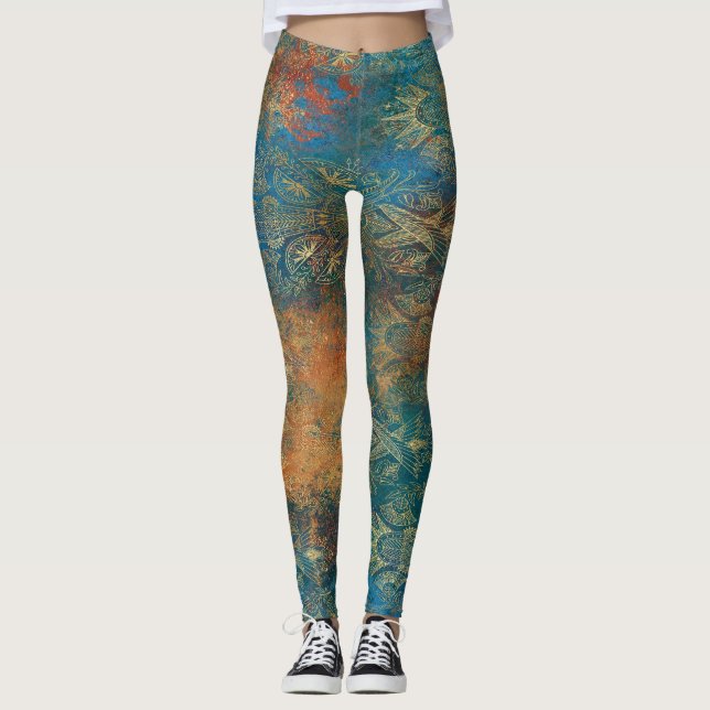 Leggings Turquoise Cooper Patina (Devant)