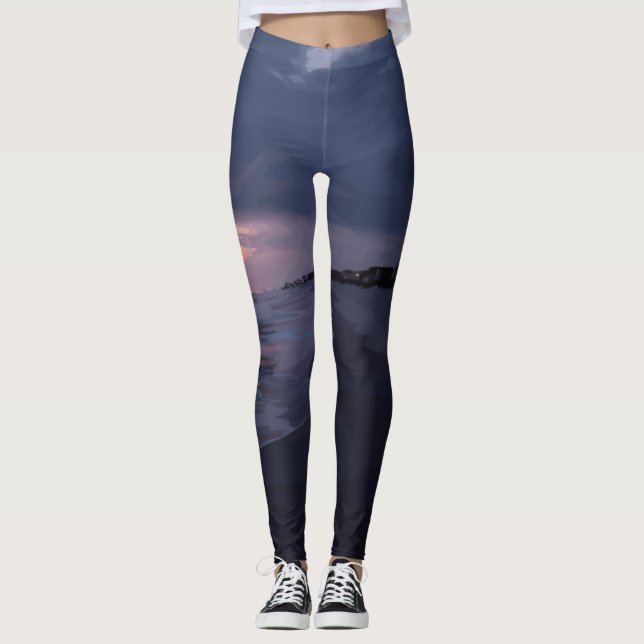Leggings Twilight en bord de mer (Devant)