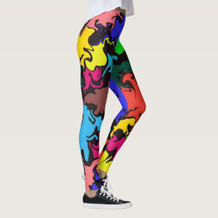 Leggings Twirl coloré Abstrait /