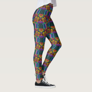 Leggings Twirlers colorés Abstraits / Poussés / Demi-Pots /