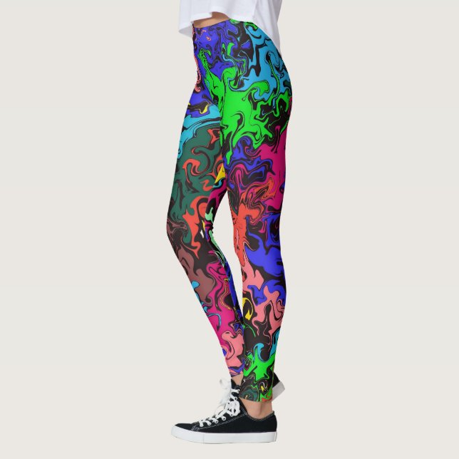 Leggings Twirly coloré Abstrait / (Gauche)