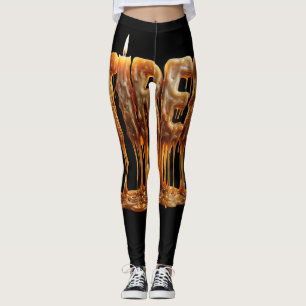 Leggings Typographie de bougie fondue fatiguée Maman infirm