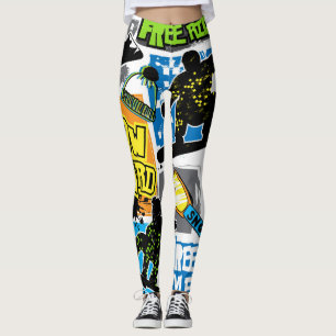 Leggings Typographie du snowboard : Arrière - plan d'Extrem