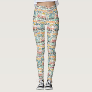 Leggings typographie réveillez-vous levez-vous