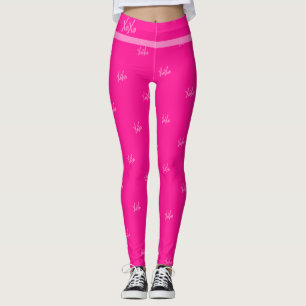Leggings Typographie XOXO rose chaud