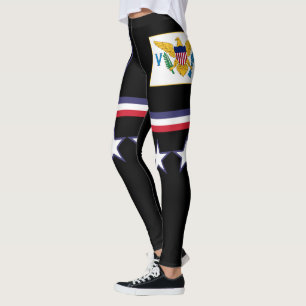 Leggings U.S. Drapeau des Îles Vierges