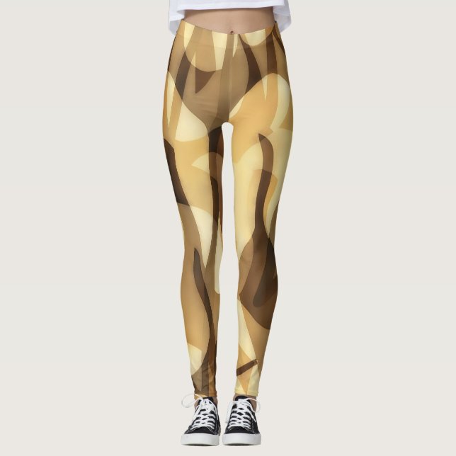 Leggings-Übungen von Mocha und Tan Art Leggings (Vorderseite)