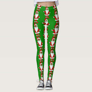 Leggings ugly christmas black african american santa claus