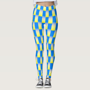 Leggings Ukraine bleue et jaune Inspiration de la paix anti
