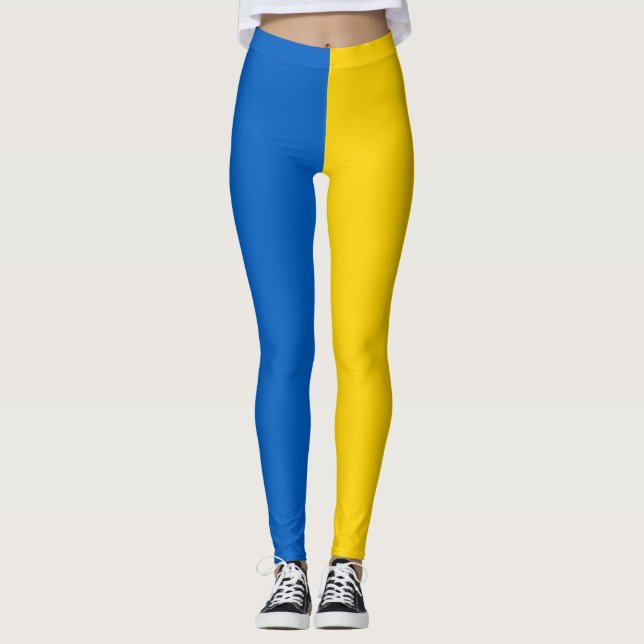 Leggings Ukraine Drapeau bleu jaune ukrainien (Devant)