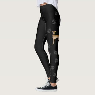 Leggings Un Chien De Cartoon Italien Grison Avec Des Patrou
