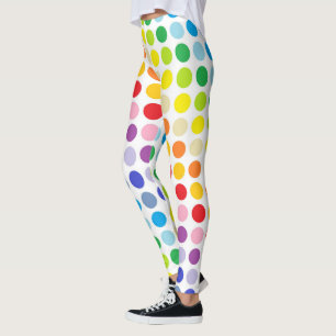 Leggings Un plus large pois d'arc-en-ciel de spectre