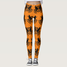 Leggings und Schwarze Katzen Halloween Party Pants