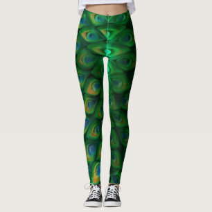 Leggings Une excellente couleur paon mélangeant design imag