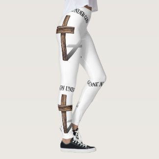 Leggings Une nation sous Dieu avec croix