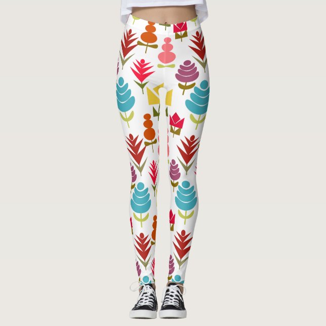 Leggings Une pléthore de fleurs (Devant)